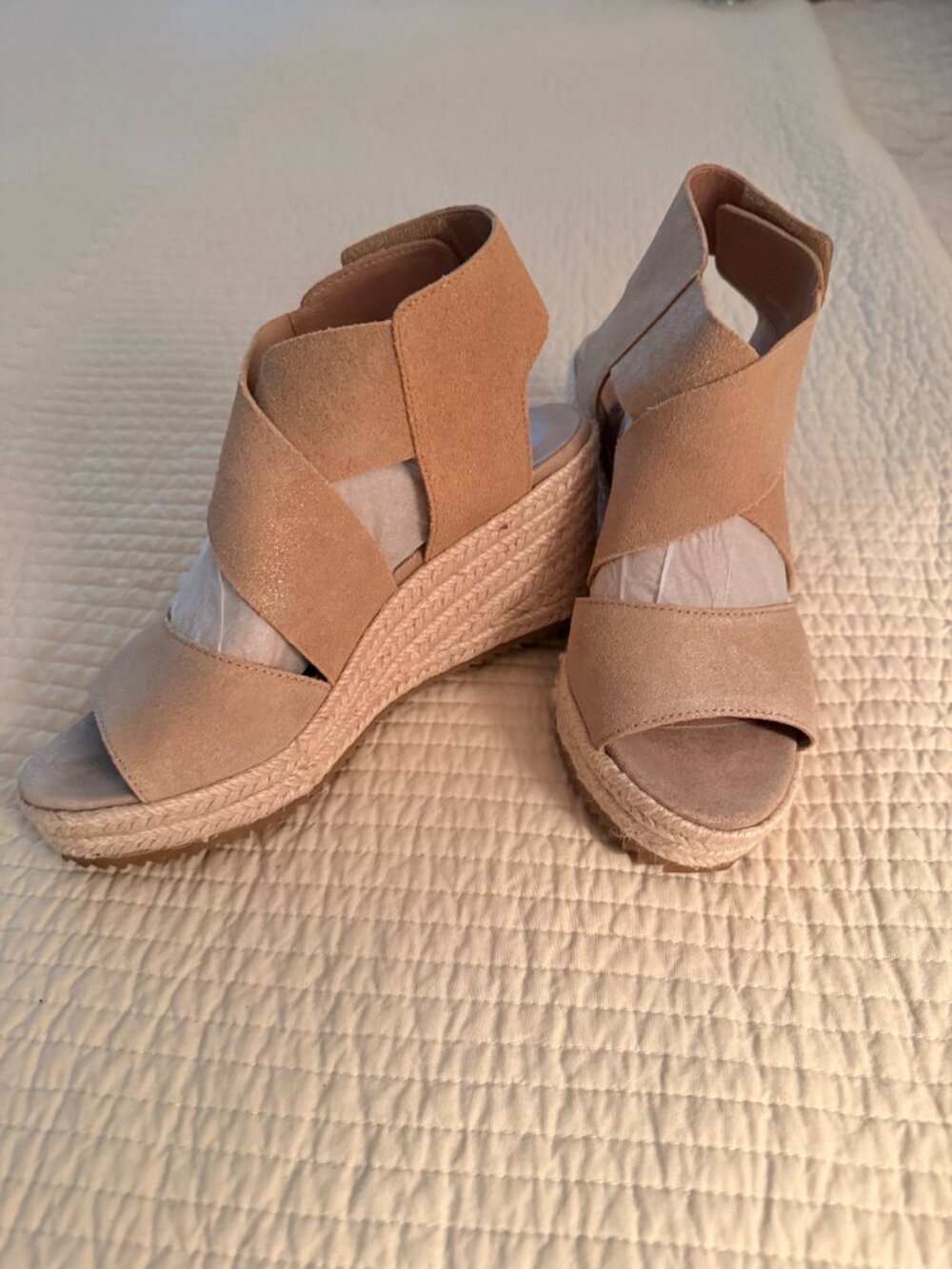 EILEEN FISHER Suede Leather Espadrilles